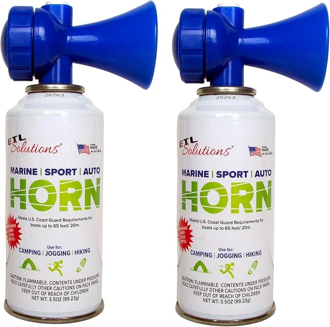 3.5oz Air Horn, Very Loud! Ideal for Marine and Boating, Hiking, Camping, Sports Events, Protect