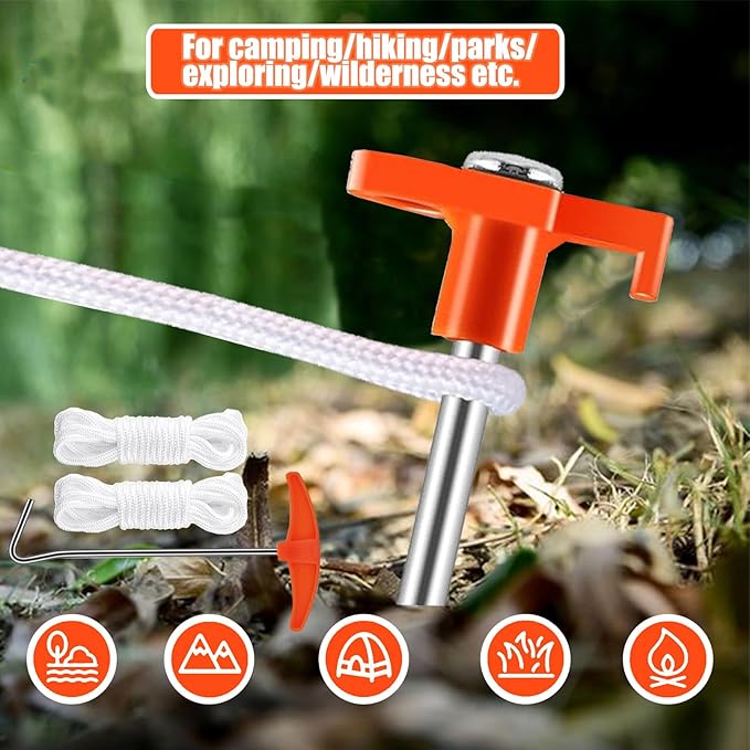smillixin 23 Pack Tent Stakes Heavy Duty,10 Inch Non-Rust Metal Tent Pegs Camping Stakes,Ground