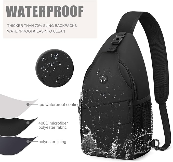 Crossbody Bags for Women Men Trendy Sling Bag Bakpack Casual Chest Bag with Convertible Shoulder