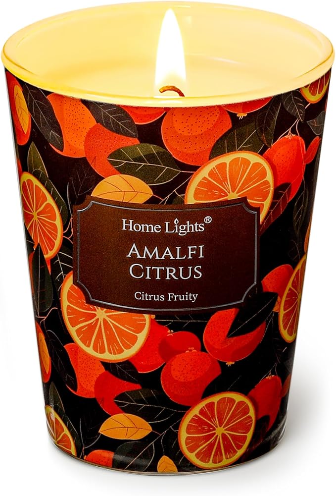 HomeLights 1-Wick Candles for Home Scented - 6.7oz Soy Wax Blend Candle Long-Lasting Fragrance