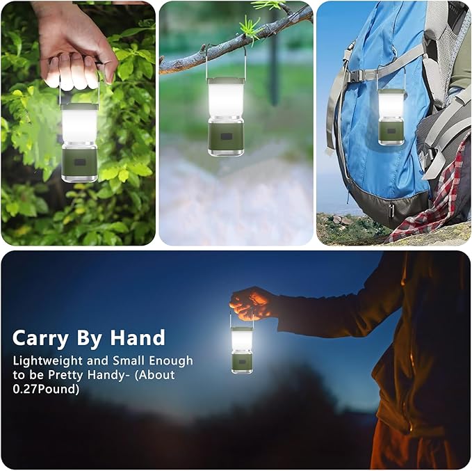 LED Camping Lantern Rechargeable, 2000LM Small Camping Lights Lantern with Redlight&20Hours