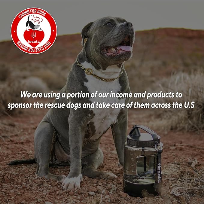 77oz Portable Dog Water Bottle, Large Travel Water Bowls for Dogs Camping Essentials Hiking Park