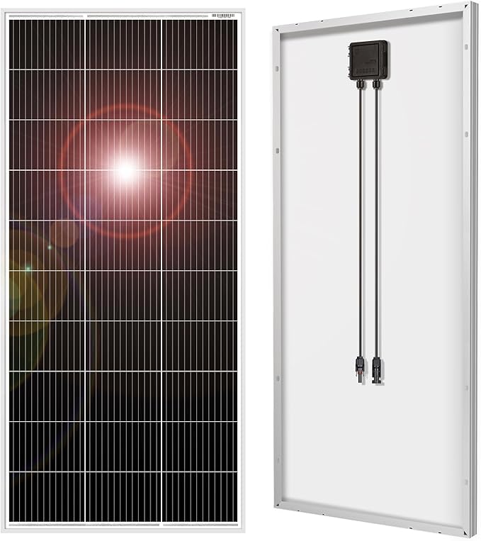 DOKIO 200W Monocrystalline Solar Panel 12V, 12BB Half-Cell Glass Module with Aluminum Frame, MC4