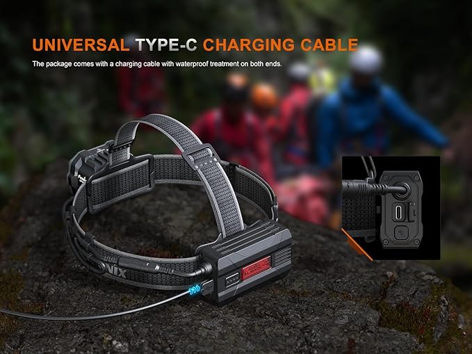 Fenix HP35R SAR 4000 Lumen USB-C Rechargeable Headlamp, with Spotlight and Floodlight and Flame