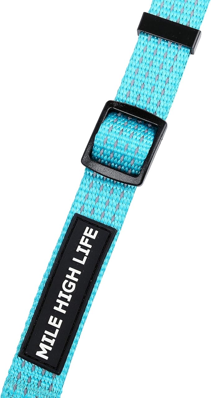 Mile High Life Dog Collar, Nylon Reflective Dog Collars w Pull D-Ring, Light Weight Puppy Collars
