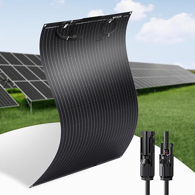 100W Semi-Flexible Solar Panel 12V Monocrystalline Ultra-Flexible Bendable Mono Off-Grid Charger
