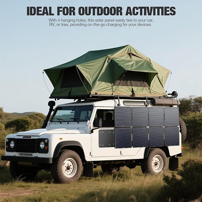 240W Portable Solar Panel for Power Station, Ultra Light Foldable Solar Panel Kit, 25% High