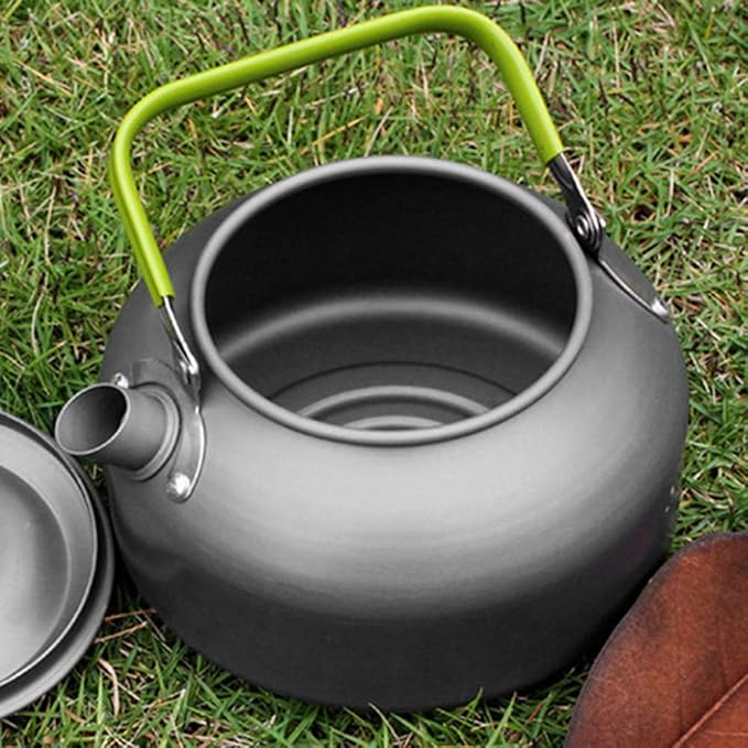 Docooler Camping Kettle - 0.8L Portable Ultra-Light Outdoor Hiking Camping Picnic Water Kettle