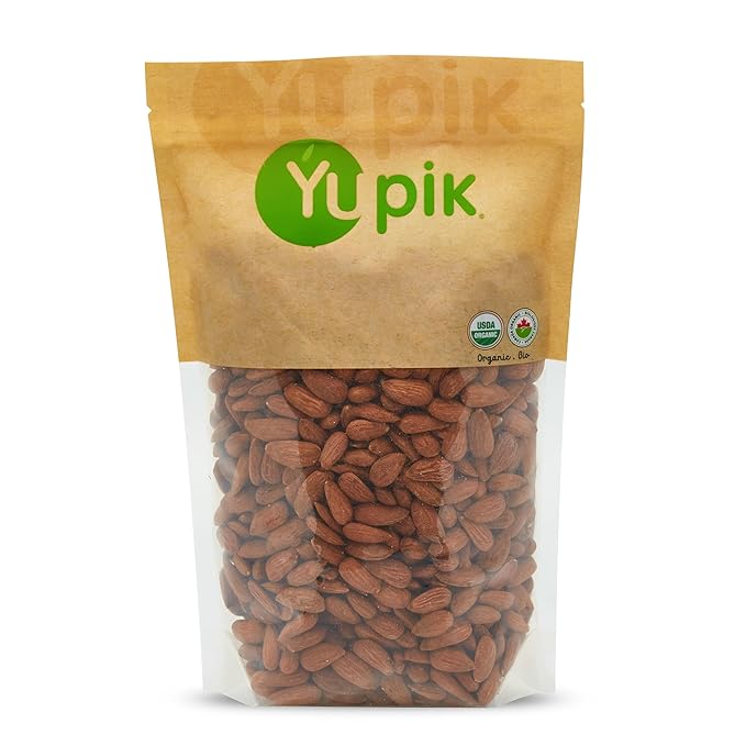 Yupik Organic Raw European Almonds, 2.2 lb, Non-Gmo, Vegan, Gluten-Free, Good Source Of Protein