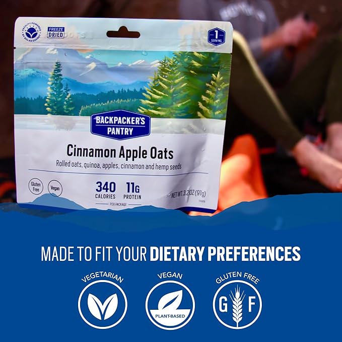 Backpacker's Pantry Cinnamon Apple Oats - Freeze Dried Backpacking & Camping Food - Emergency Food