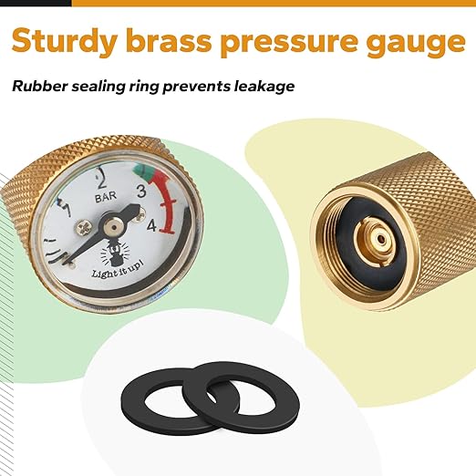 Lantern Pressure Gauge for Coleman Camping Stove – Monitor Furnace Pressure, Compatible with
