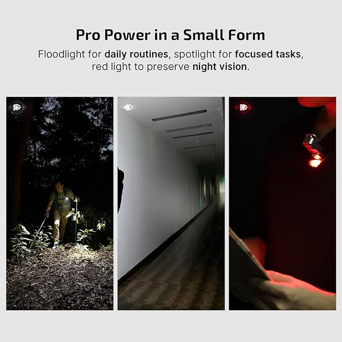 OLIGHT Oclip Pro EDC Flashlight Clip-on Light, Rechargeable 500 Lumens with Three Lighting