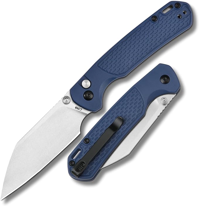 CJRB Pyrite-Light Pocket Knife, Folding Knife with 3.34'' AR-RPM9 Steel Blade EDC Knife with Pocket