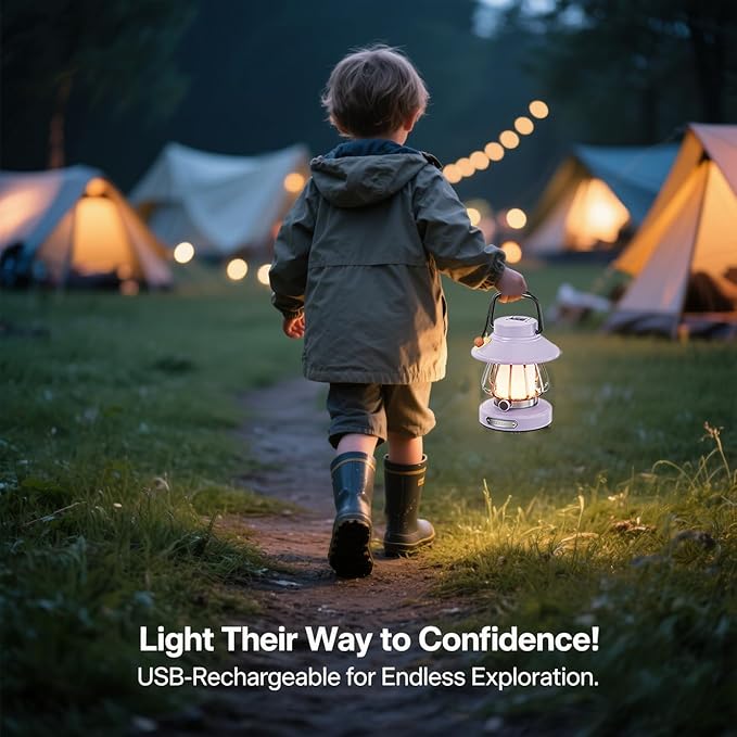 V.C Formark Kids Camping Lantern Emergency Light for Kids, Toddler Night Light with Snail Design
