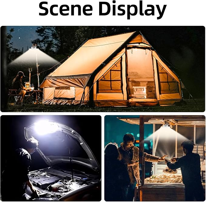 Tent Light Rechargeable Hanging Flashlight Ultra Bright Led Camping Lantern with Waterproof