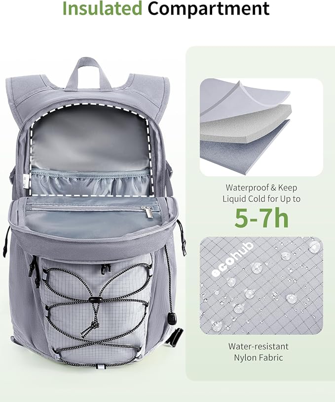 ECOHUB Hydration Backpack for Men Women, 20L Lightweight Hiking Daypack Cycling Backpack with 2L