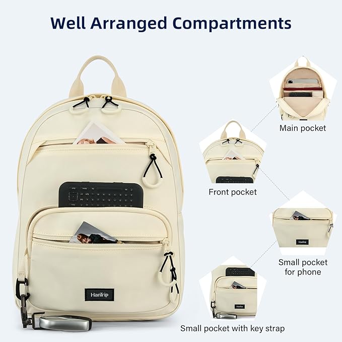 Carry On Travel Backpack For Men Women, 13 Inch Small Mini Work Bag Personal Item Backpacks