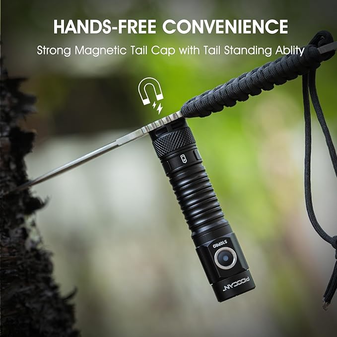 S10Pro Pocket LED Rechargeable Flashlights, Bright Flashlight 2500 High Lumen, Small Tactical