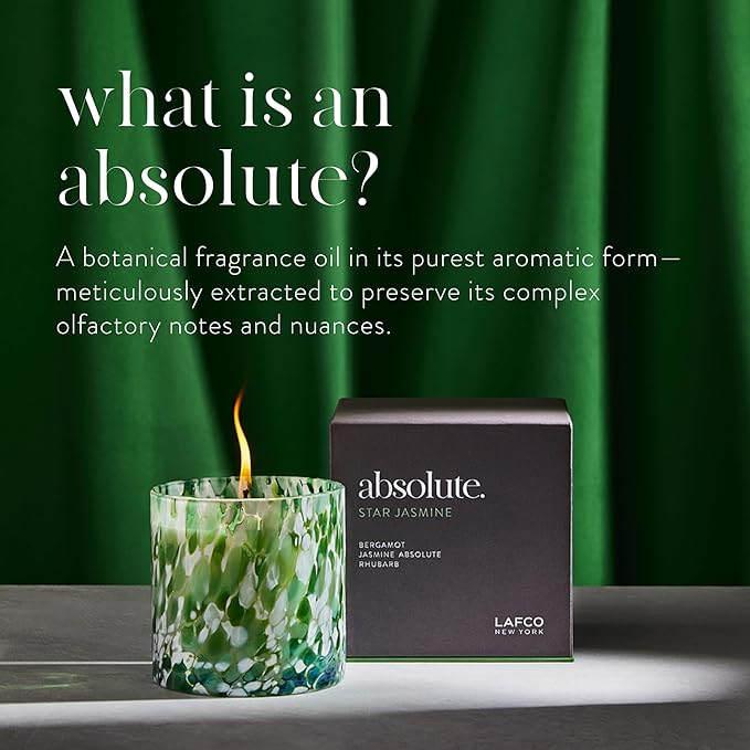 LAFCO New York Signature Candle, Star Jasmine - 15.5 oz - 90-Hour Burn Time - Reusable, Hand Blown