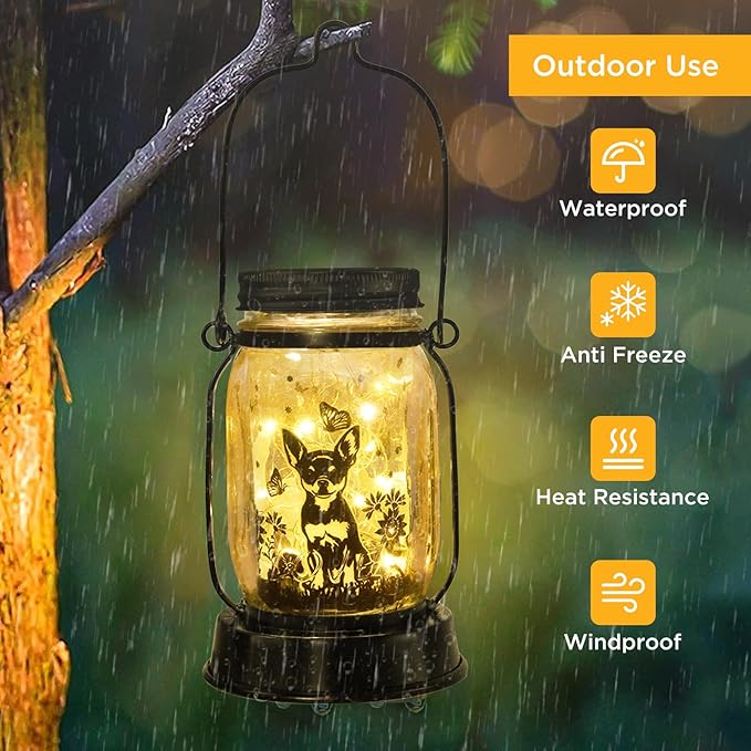 Chihuahua Gifts for Women/Men Chihuahua Solar Lanterns Dog Mom Birthday Dog Lovers Lantern Pet loss