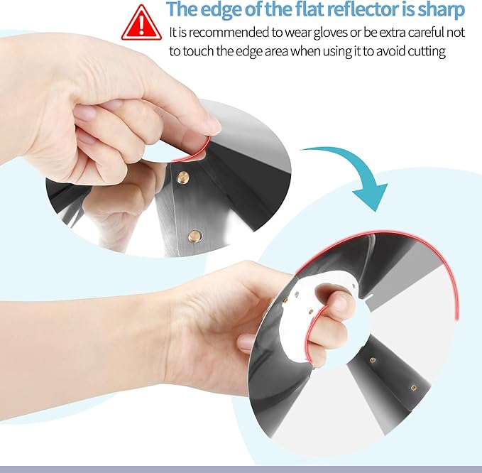 SUNJIKA Candle Reflector Compatible with UCO Candle Lantern Parts,Stainless Steel Lantern
