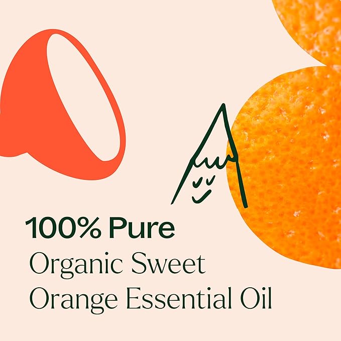Plant Therapy Sweet Orange Organic Essential Oil 100% Pure, USDA Certified Organic, Undiluted