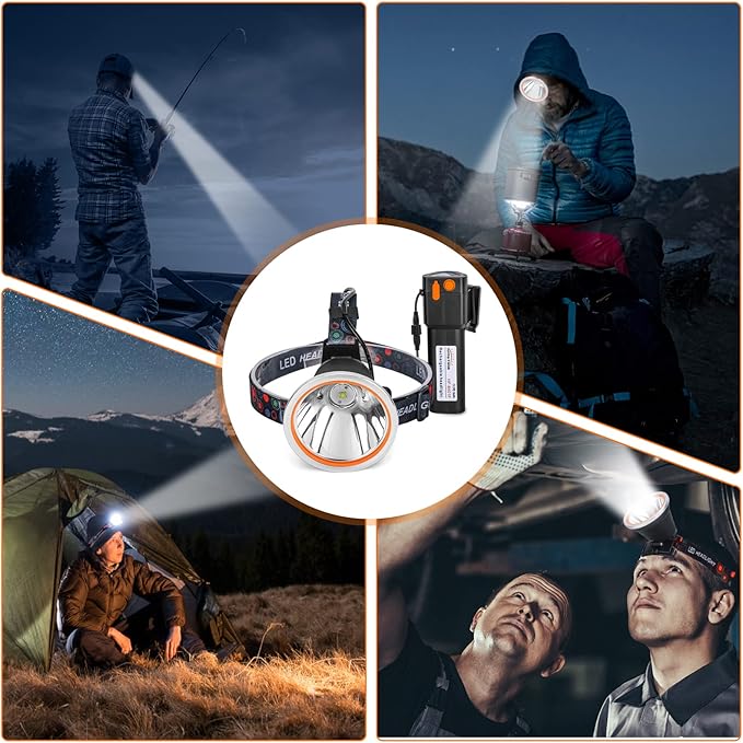 High Power Rechargeable Coon Hunting Lights ??Super Bright LED Waterproof Headlamp, Adjustable Beam
