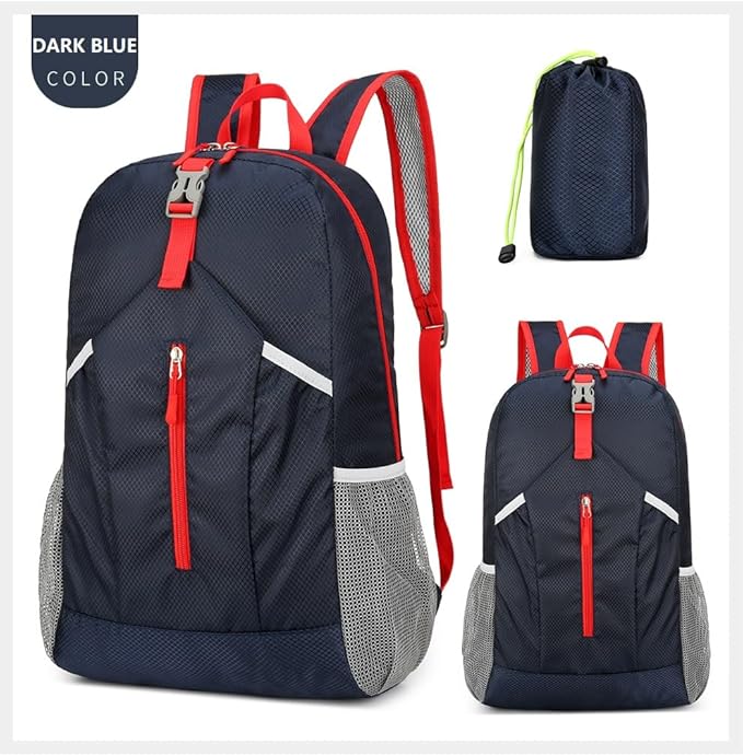 25L Foldable Hiking Backpack Lightweight Packable Basic-Daypack Collapsible Bag Water-Resistant