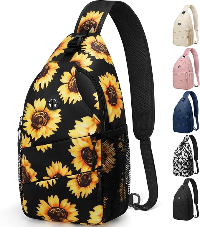 Crossbody Bags for Women Men Trendy Sling Bag Bakpack Casual Chest Bag with Convertible Shoulder