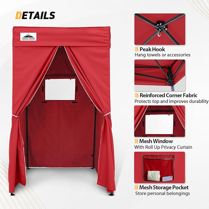EAGLE PEAK Flex Compact 4x4 Pop-up Canopy Changing Room, Portable Privacy Dressing Room for Indoor