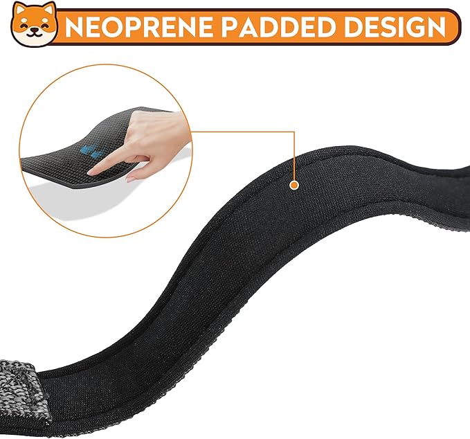 Reflective Dog Collar, Adjustable Soft Neoprene Padded Nylon Pet Collars with Buckle for Small