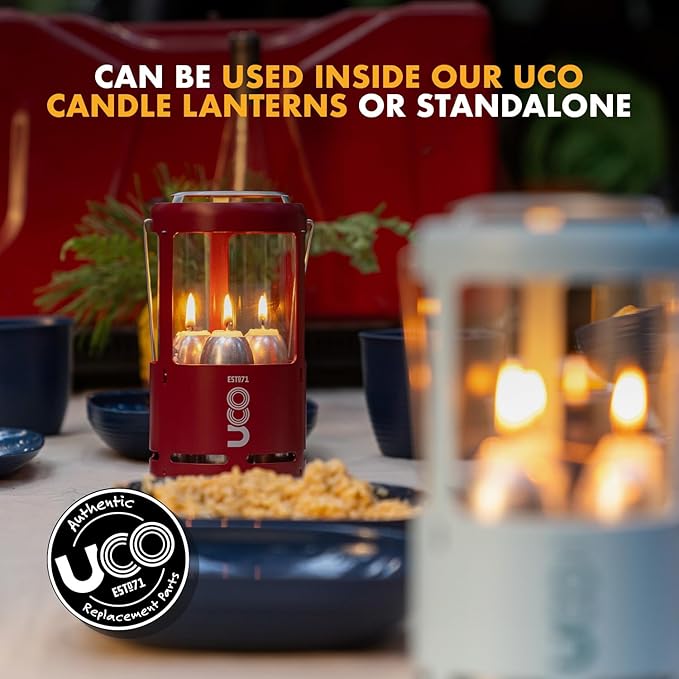 UCO 12-Hour Natural Beeswax Long-Burning Candles for UCO Candle Lanterns and Emergency