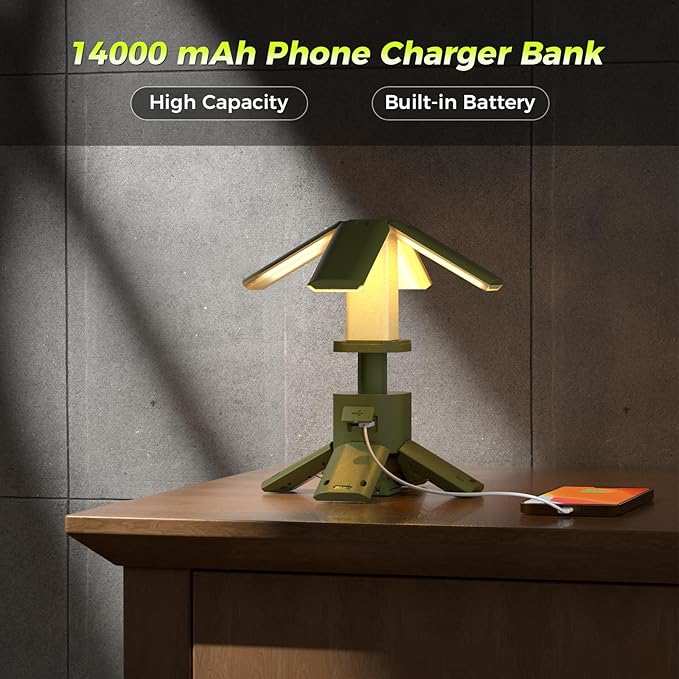 Telescopic Camping Lights Rechargeable 14000 mAh Led Multifunction Magnetic Lanterns Job Site