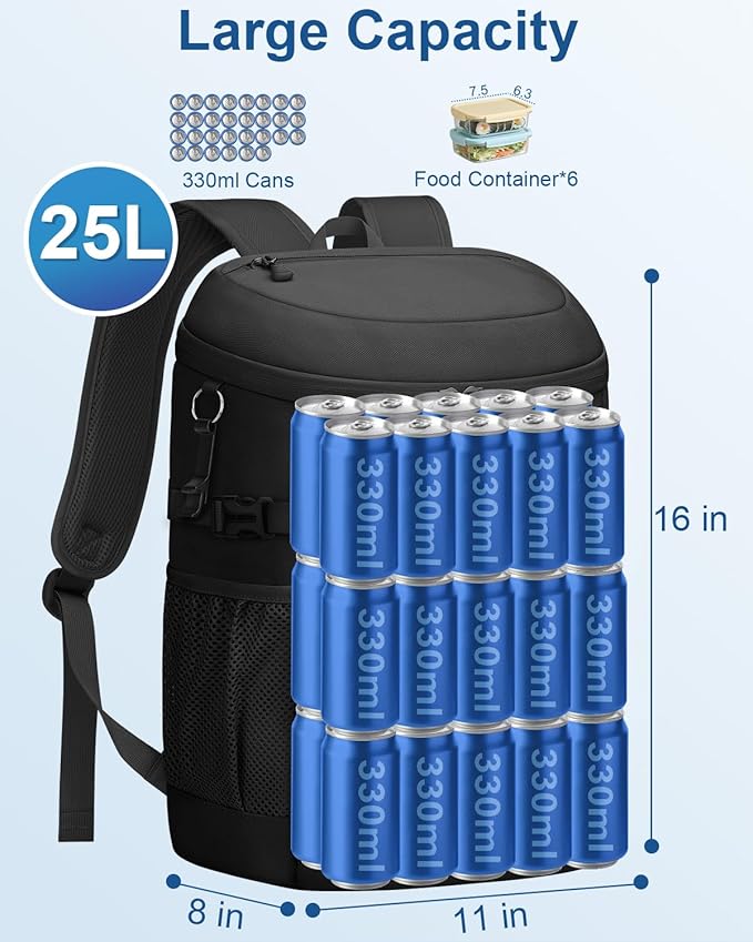 Cooler Backpack Insulated Waterproof,30 Cans Backpack Coolers Leakproof Lunch Backpack for Men