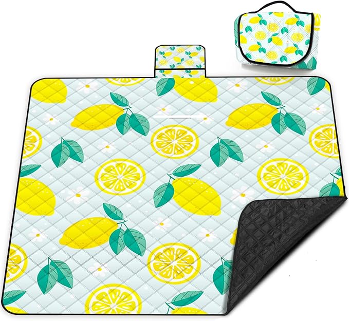 Extra Large Picnic Blanket Waterproof,80"x 80"Foldable Machine Washable Beach Blankets,Outdoor