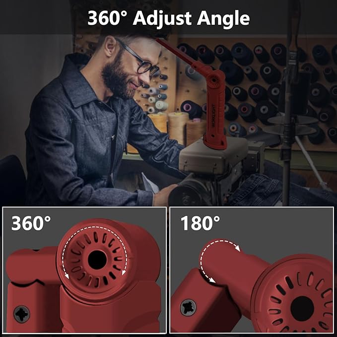 Working Light Portable, Rechargeable Work Lights with Magnetic Base Hanging Hook,360° Rotate 5