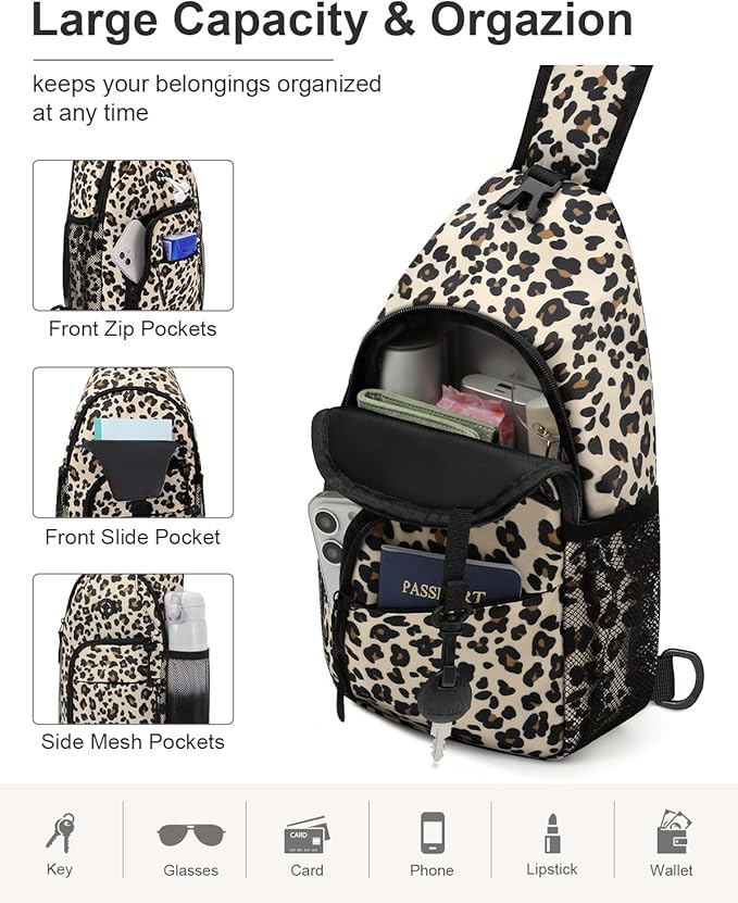 Crossbody Bags for Women Man Waterproof Sling Bag Backpack Trendy Casual Cross Body Bag with