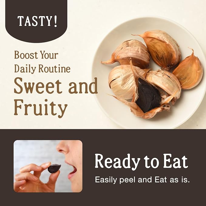 Black Garlic 7 oz (200 g) Japanese Fermented Superfood, Whole Bulbs