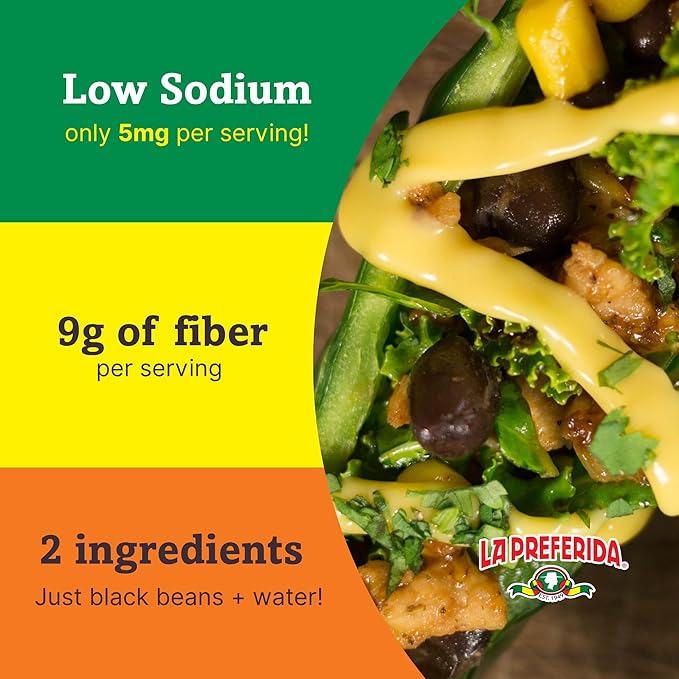La Preferida Black Beans, Low Sodium, 15 oz (Pack of 1)