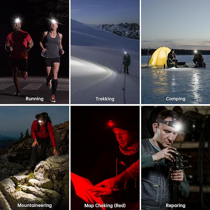 Wurkkos HD50 4000 Lumens Super Bright Headlamp, Head Lamp with Red Light Mode, High CRI, LED