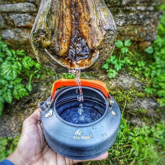 Fire-Maple Feast T3 Camping Kettle | 0.8 Liter Lightweight | Portable Teapot Aluminum for hiking