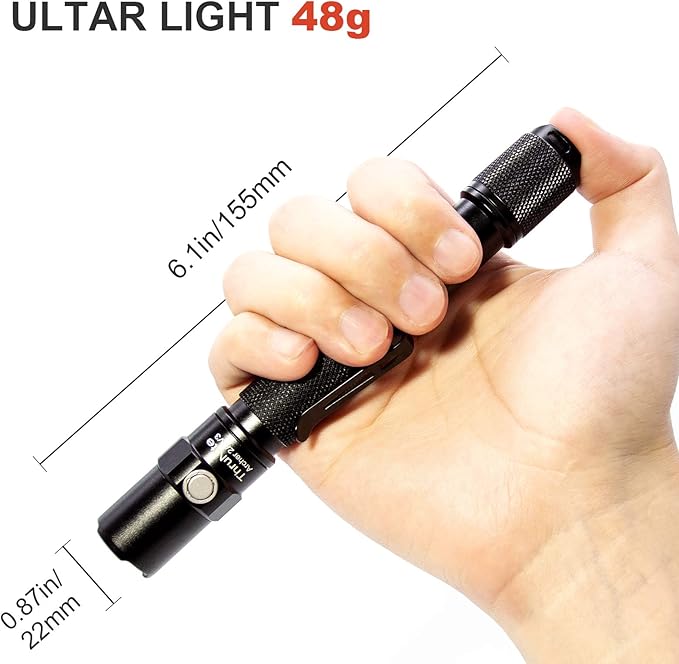 ThruNite LED Flashlight Archer 2A V3, 500 Lumens Mini AA Flashlight with Lanyard, IPX8
