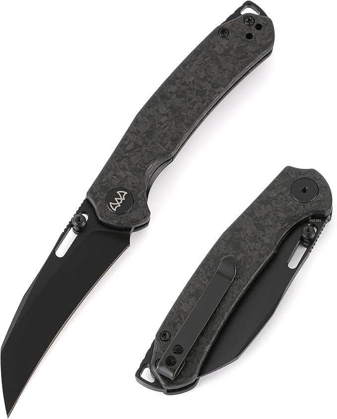 Folding Pocket Knife, 3.1" Stonewash Blade EDC Knife with Safety Liner Lock, Small Pocket Knife