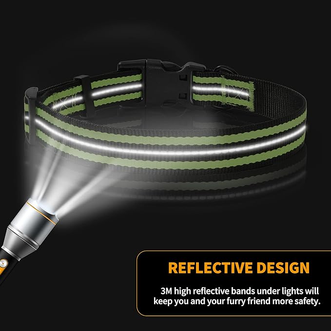 Mile High Life Reflective Dog Collar | Nylon Pet Collars wiith Buckle | Light Weight Puppy Collars