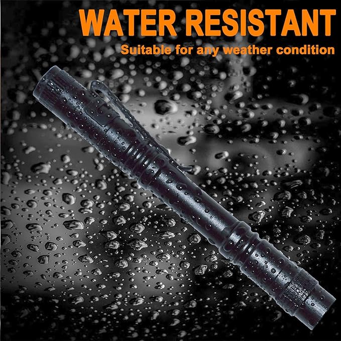 Beieverluck 20 Pack Pen Light Flashlight Mini Small Flashlight with Clip Waterproof LED Pocket Pen