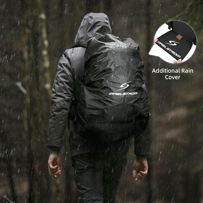 Maelstrom Hiking Backpack, 40L Waterproof Camping Daypack for Men and Women, Lightweight Travel