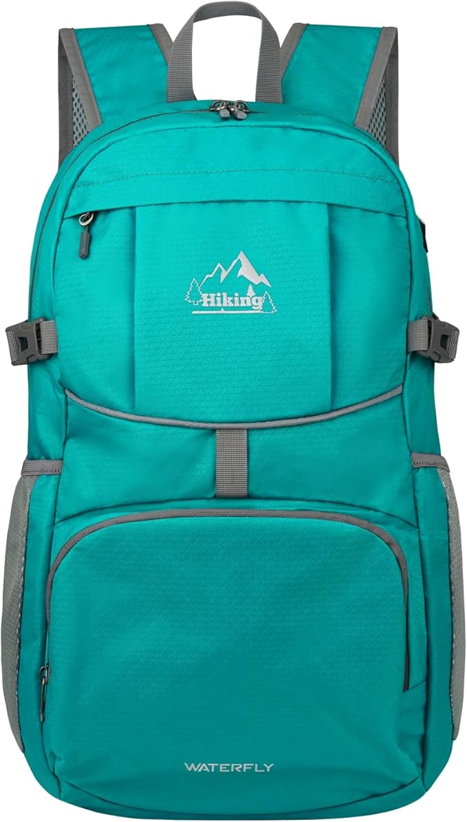 WATERFLY Hiking Foldable Daypack Backpack: 25/35L Ultra Lightweight Packable Waterproof Outdoor