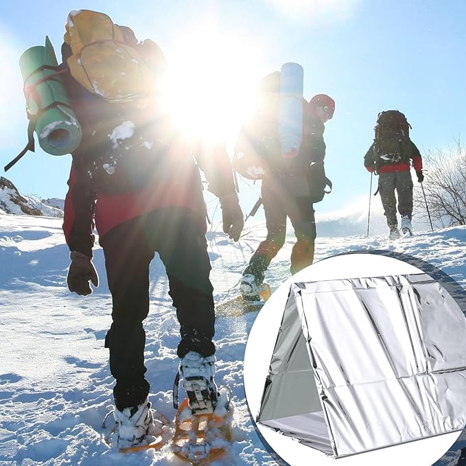 Chumia Emergency Thermal Blanket Bulk 83 x 63 Gigantic Foil Space Blanket Survival Reflective