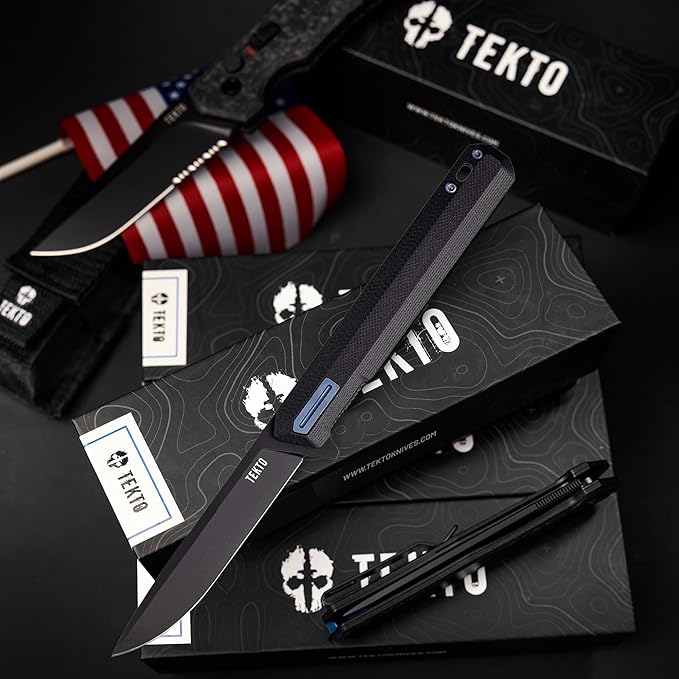F2 Bravo Folding Pocket Knife - D2 Steel Blade, Ceramic Ball Bearings - EDC - Snap, Swift Flip for