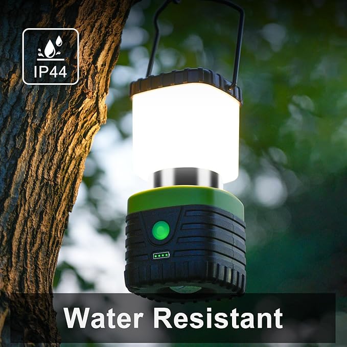 1PCS 6500K White Light LED Camping Lantern Rechargeable 1000LM, 4500mAh Power Bank, Flashlight for